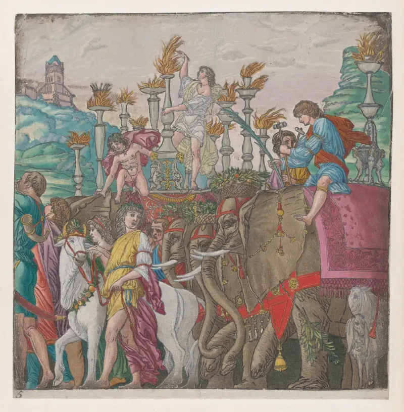 Elefanter av Andrea Mantegna
