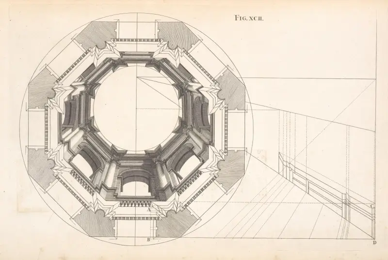 Achteckige Kuppel von Andrea Pozzo