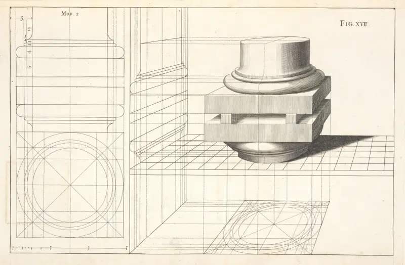 The Dorick base in perspective. av Andrea Pozzo