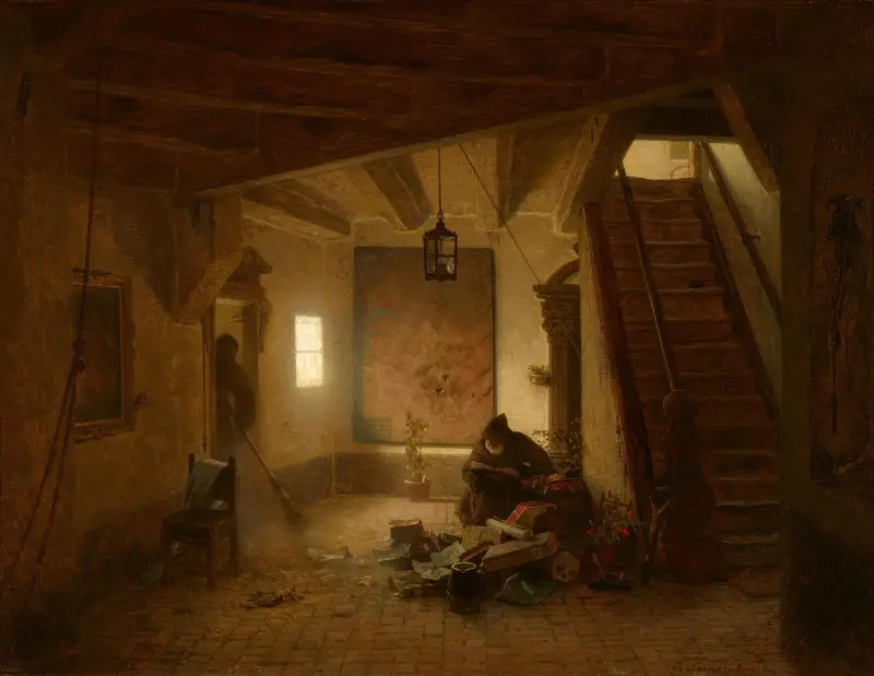 Der Bücherwurm von Andreas Achenbach