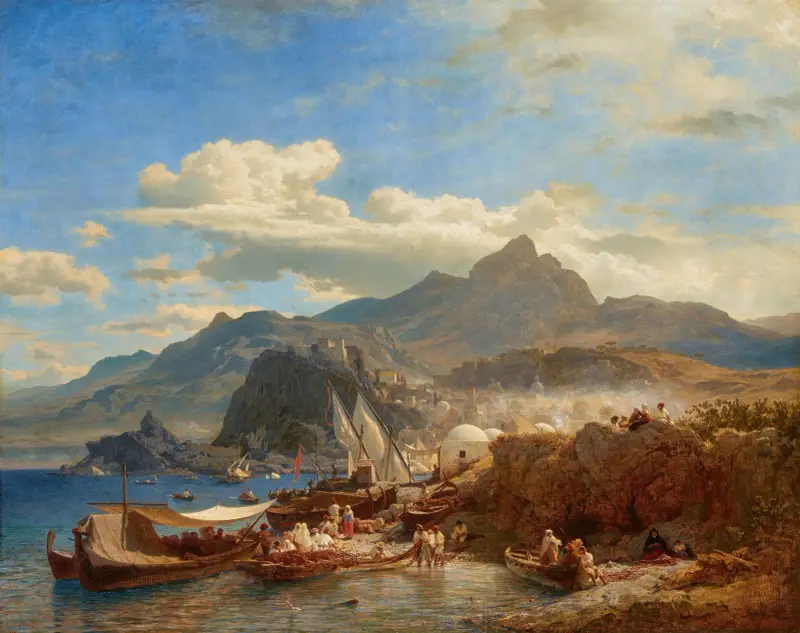 Scilla an der Kalabrischen Küste av Andreas Achenbach