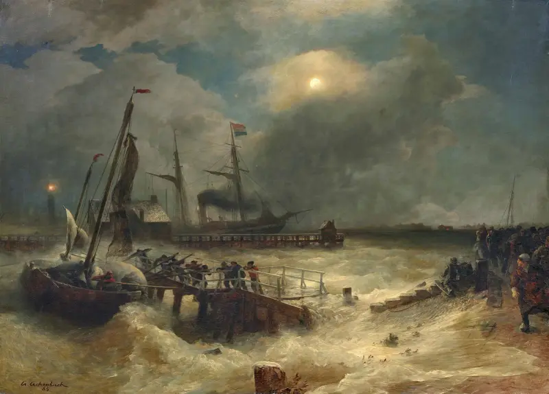 Sturmnacht von Andreas Achenbach