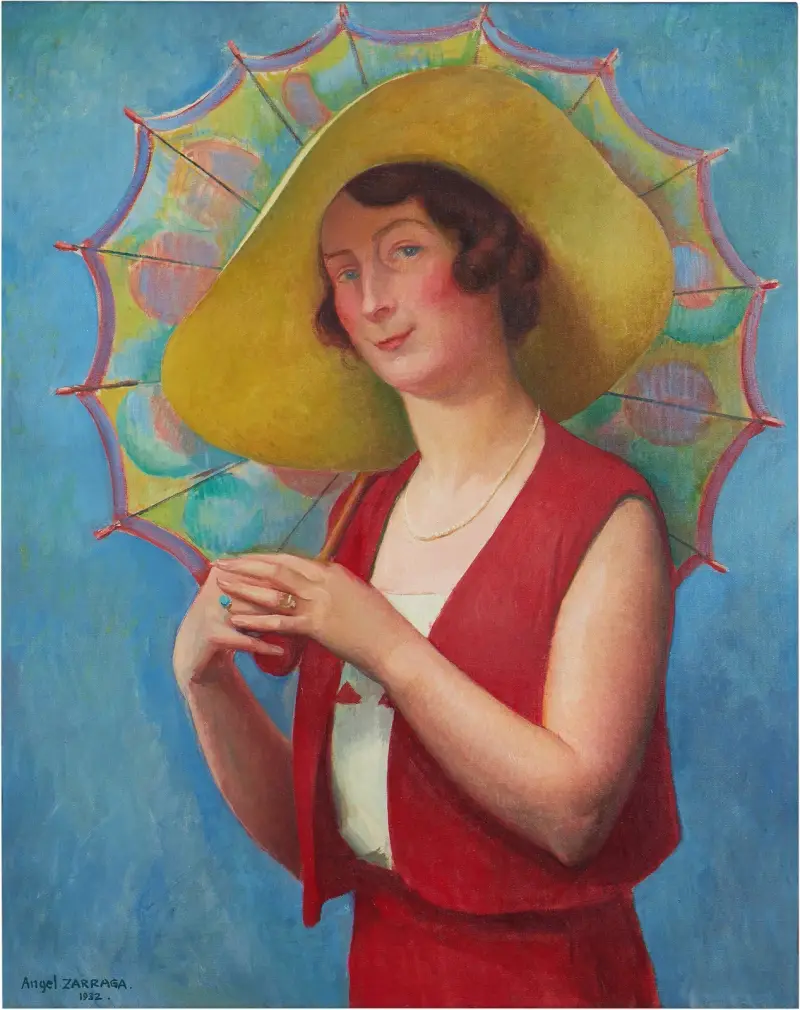 Jeune femme à l’ombrelle av Ángel Zárraga