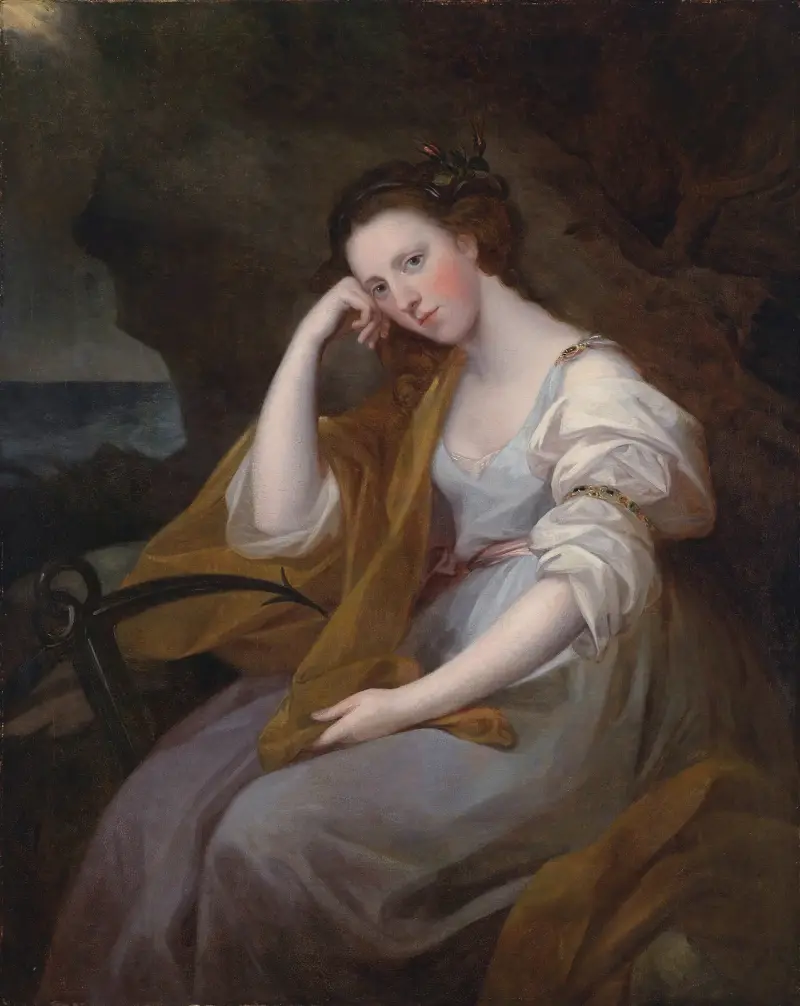 Portrait of Lady Louisa Leveson Gower as Spes (Goddess of Hope) av Angelica Kauffmann