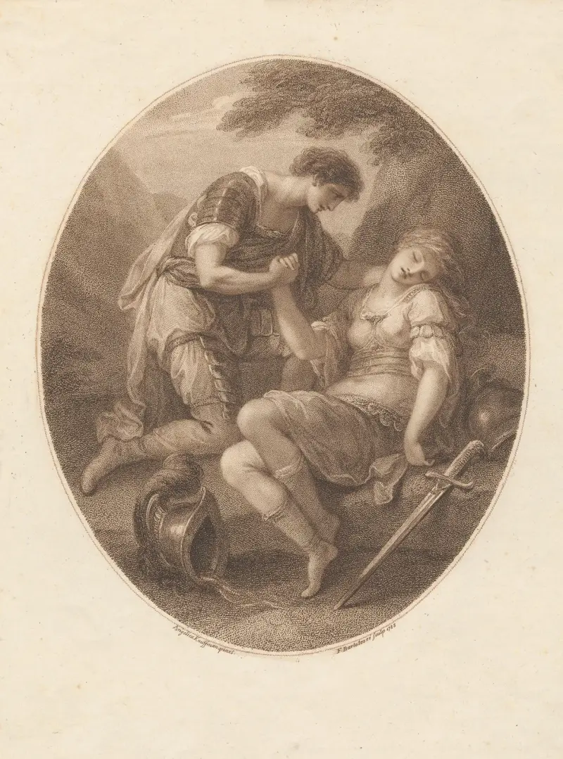 Tancred och Clorinda av Angelica Kauffmann