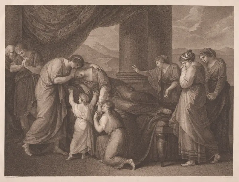 Alkestis död av Angelica Kauffmann