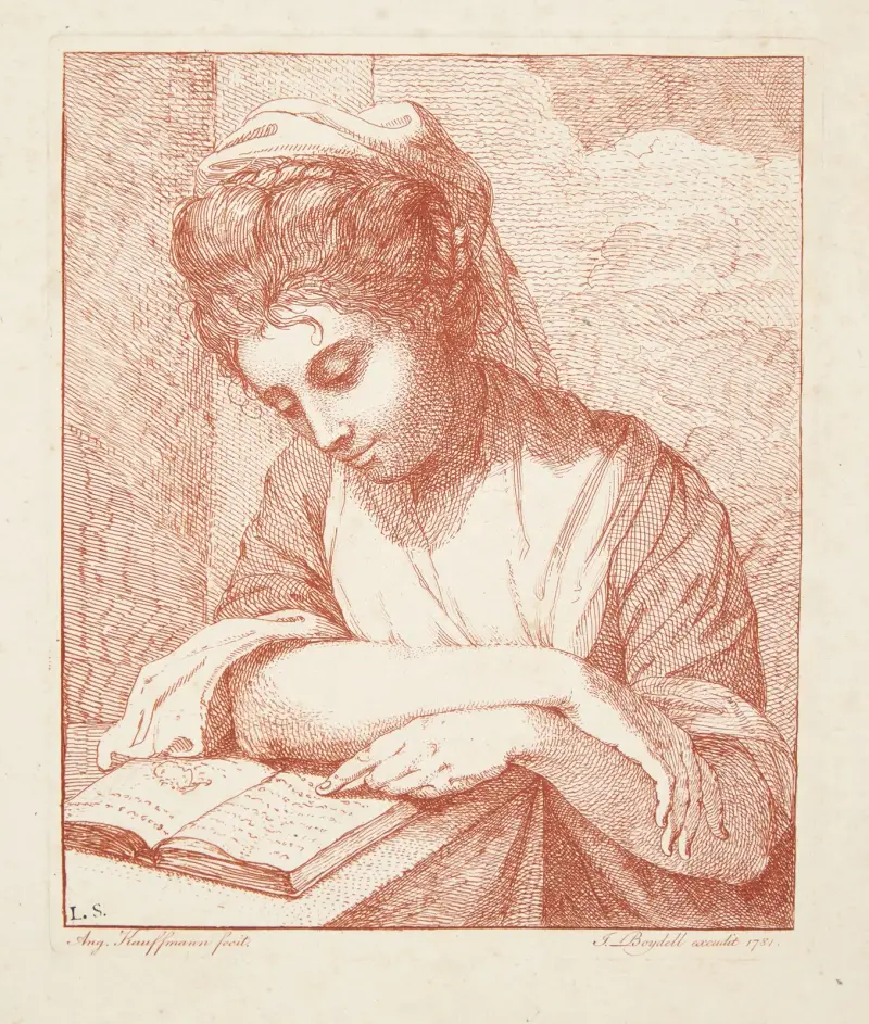 Den läsande flickan av Angelica Kauffmann