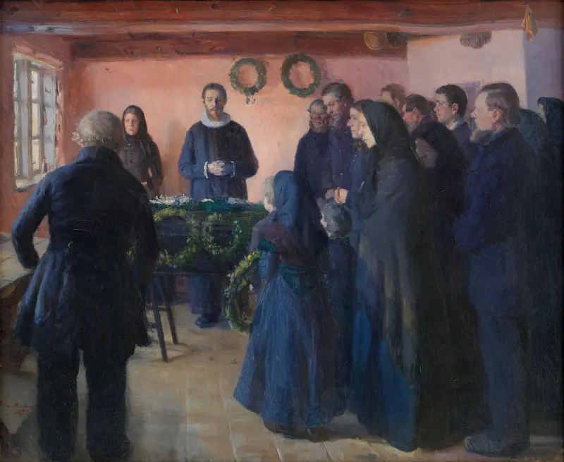 Ein Begräbnis von Anna Ancher