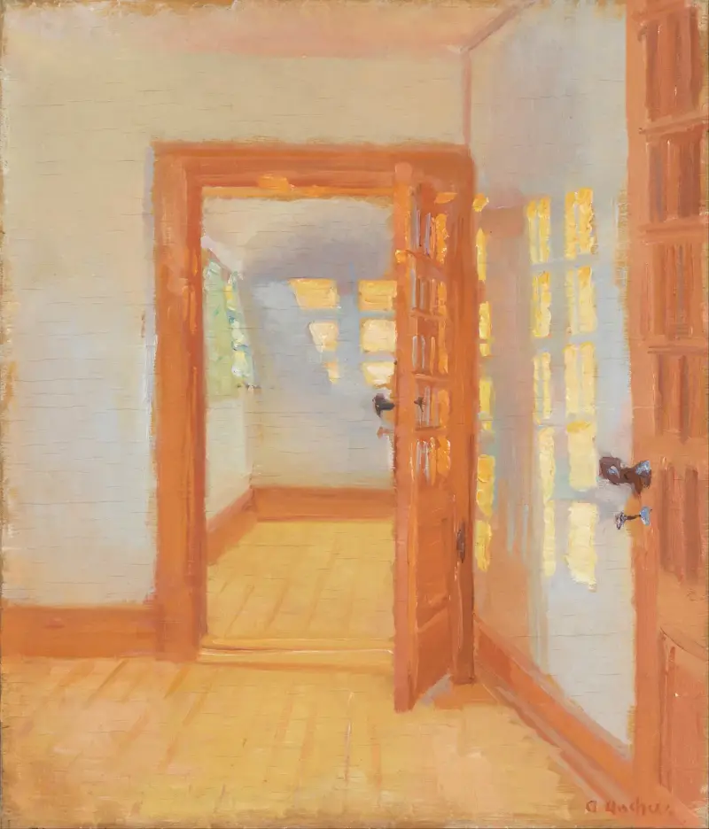 Interiér. Brøndumovo přístavby, Anna Ancher