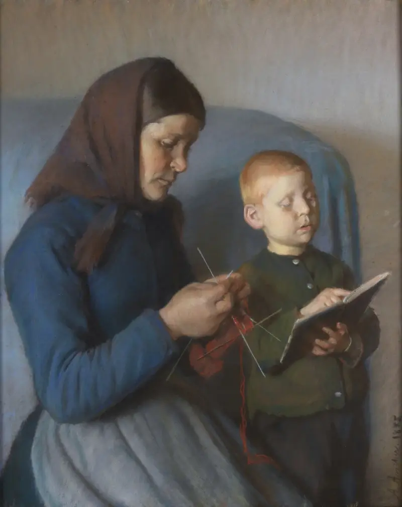 Die Lektion wird durchgenommen von Anna Ancher