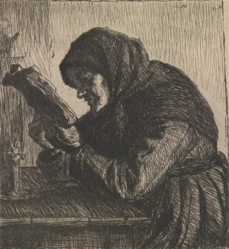 Czytająca stara kobieta, Anna Ancher