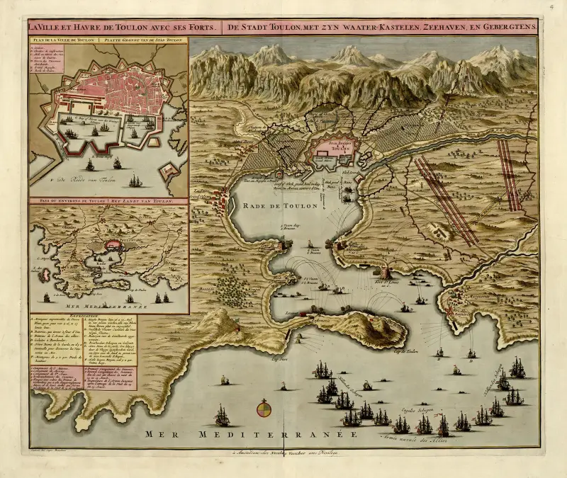 La ville et havre de Toulon avec ses forts av Anna Beek
