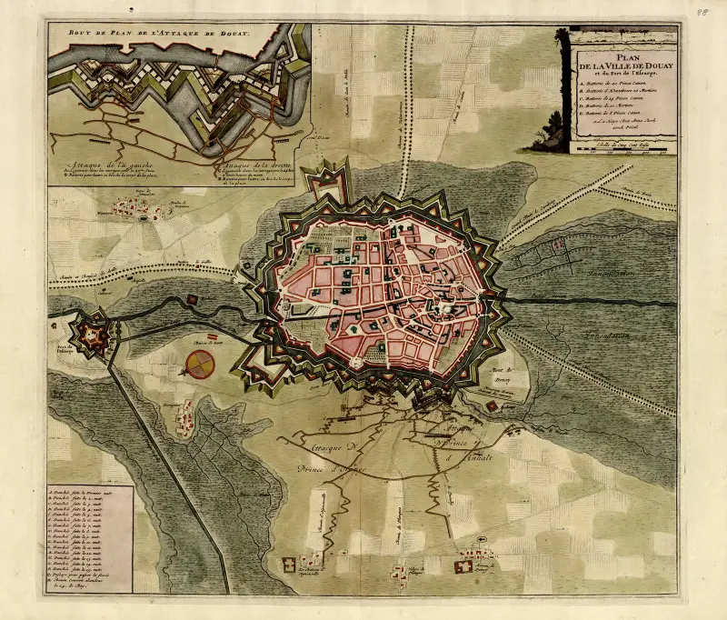Plan de la ville de Douay av Anna Beek