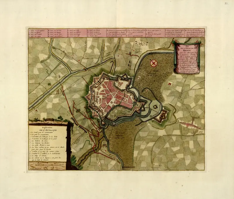 Plan de la ville de Menin av Anna Beek