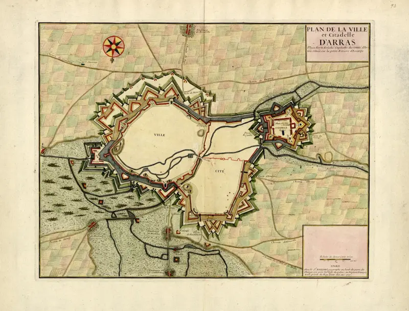 Plan över staden och citadellet i Arras av Anna Beek