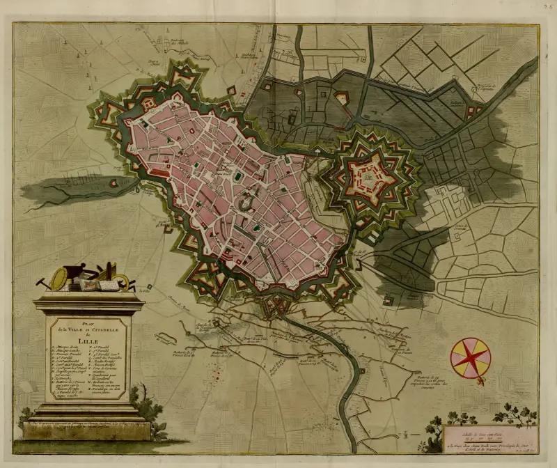 Plan de la ville et citadelle de Lille av Anna Beek