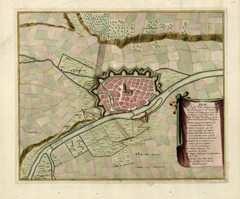 Plan över den kejserliga staden och fästningen Ulm av Anna Beek