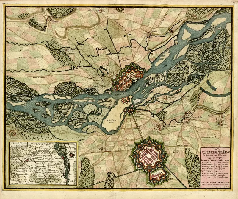 Plan du vieux et du Neuf Brisac av Anna Beek