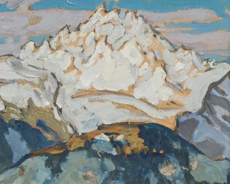 Den vita fjälltoppen. Studie från Schweiz av Anna Boberg