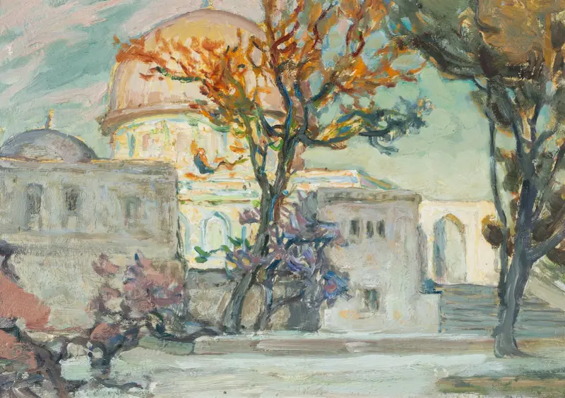 Blick auf Jerusalem. Studie von Anna Boberg