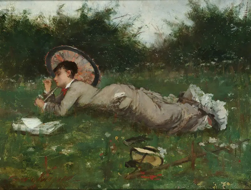 A Girl In A Meadow av Anna Nordgren