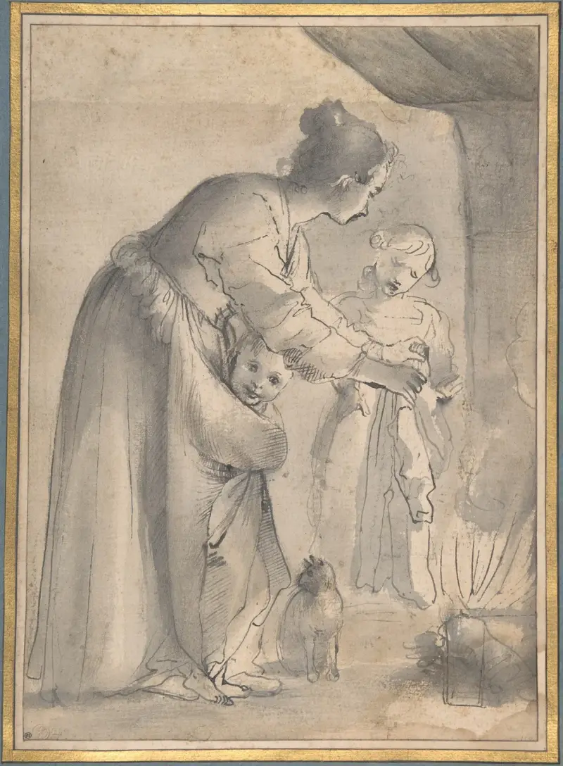 En hemmascen av Annibale Carracci