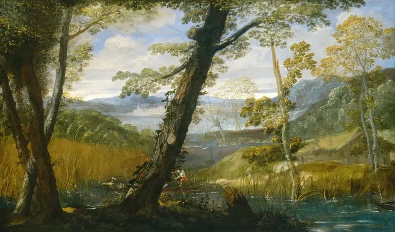 Krajina s řekou, Annibale Carracci