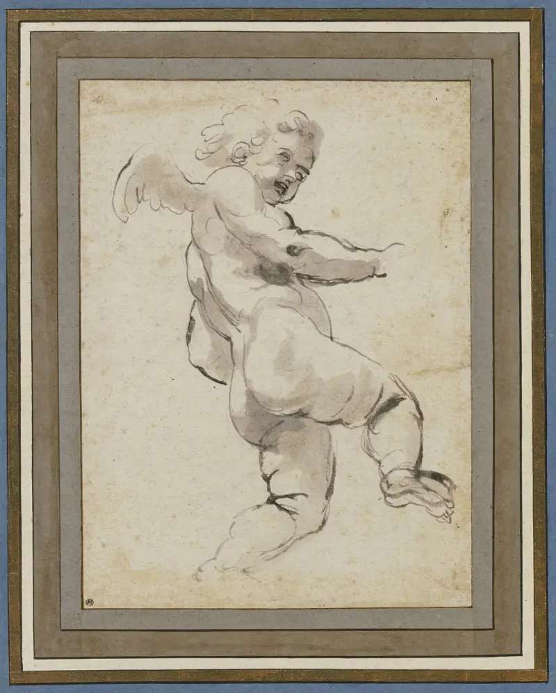 Letící amorek doprava, Annibale Carracci