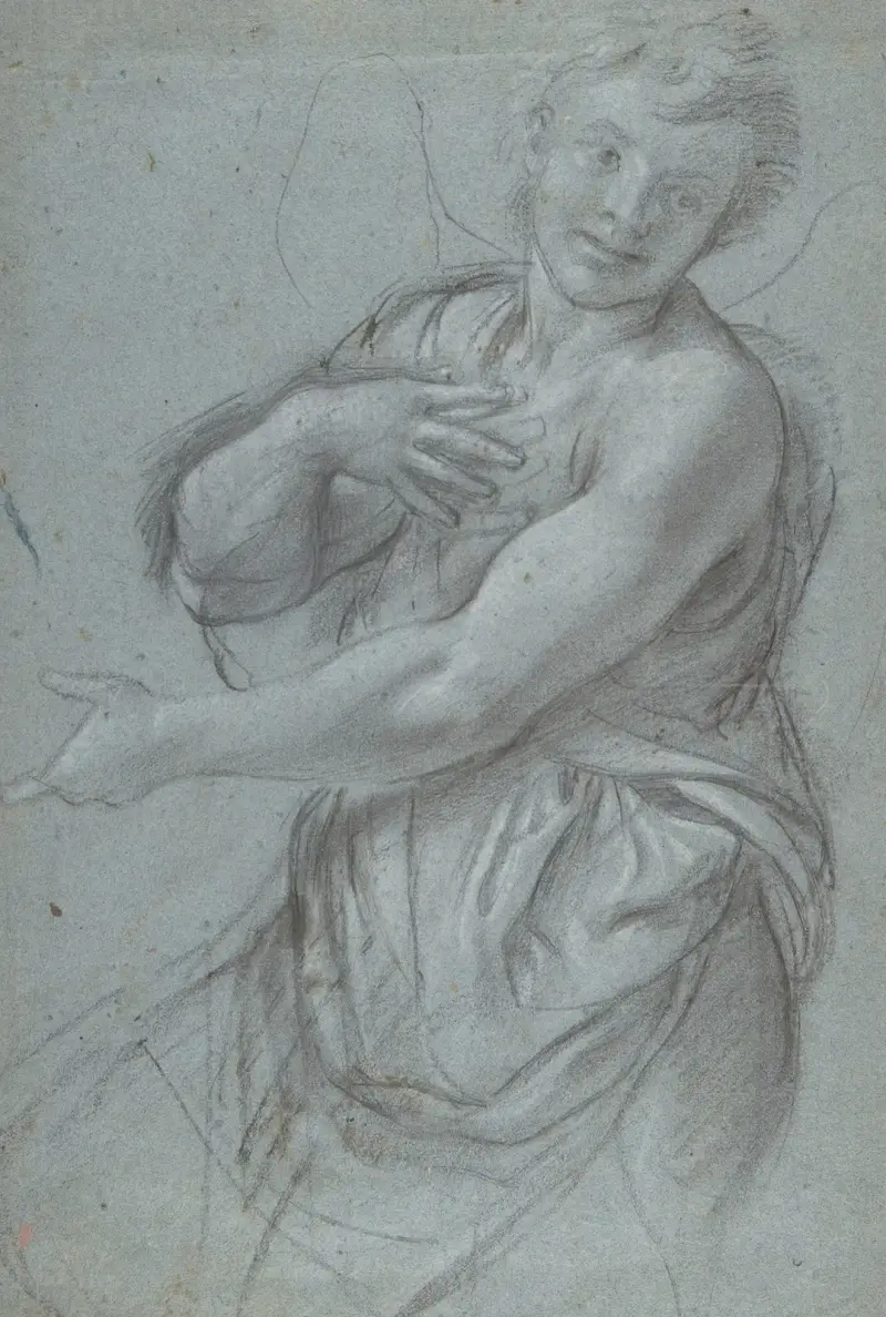 Studie av en ängel av Annibale Carracci