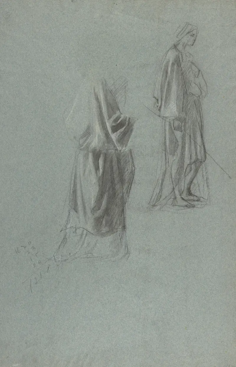 Draperistudier av Anselm Feuerbach