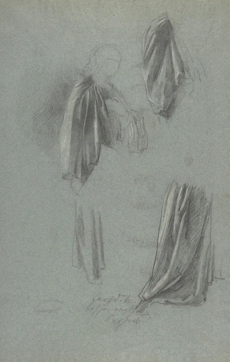 Draperistudier av Anselm Feuerbach