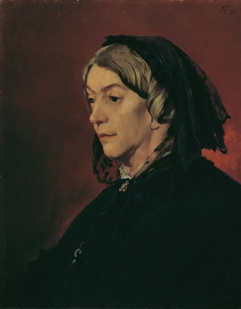 Henriette Feuerbach, konstnärens styvmor av Anselm Feuerbach