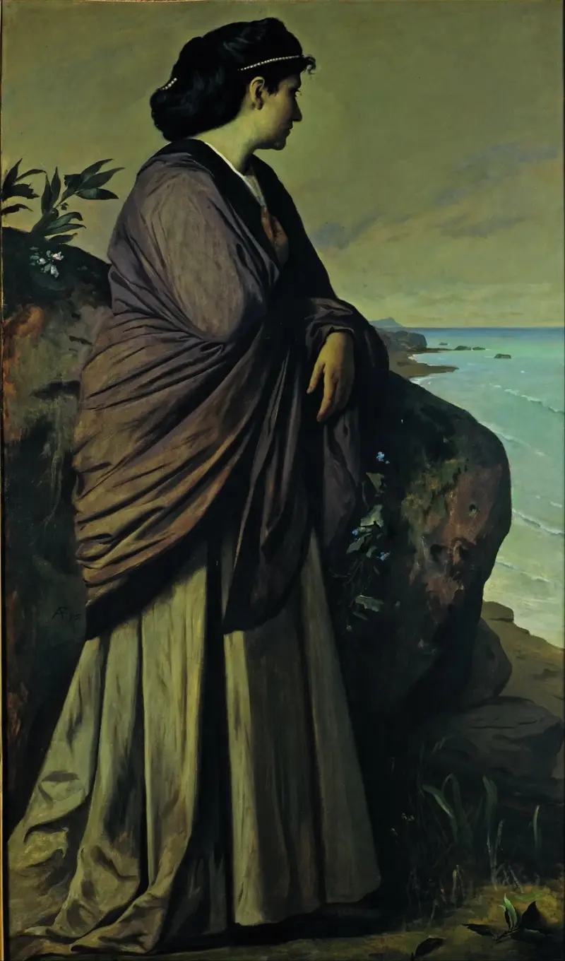 På havsstranden (Modern Iphigenia) av Anselm Feuerbach