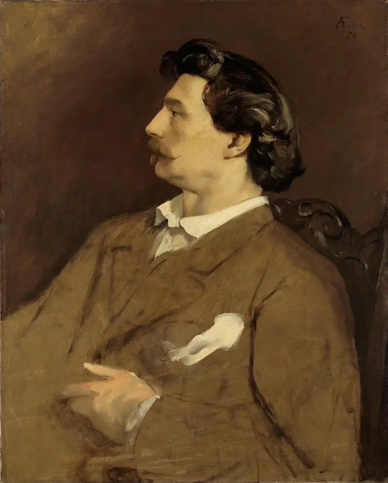 Selbstbildnis, 1878 von Anselm Feuerbach