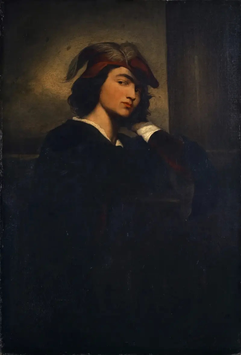 Selbstbildnis, 1847 von Anselm Feuerbach