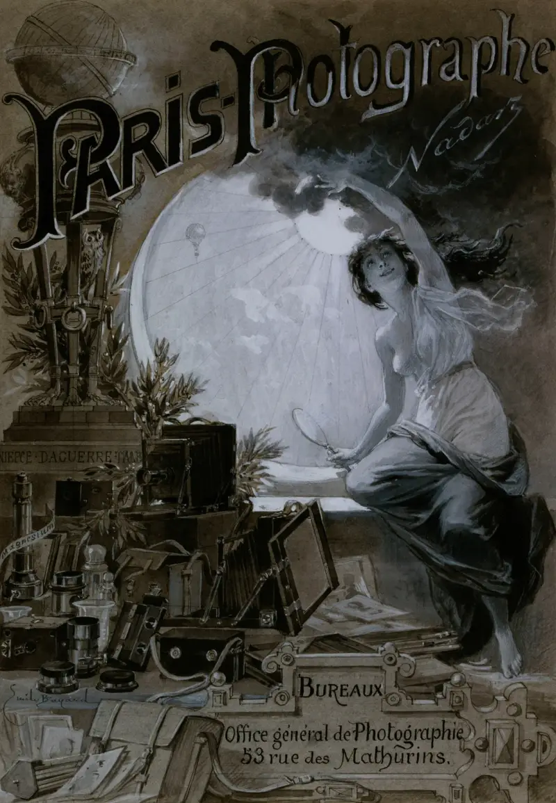 Modèle pour la couverture du journal Nadar Paris photographié av Émile-Antoine Bayard