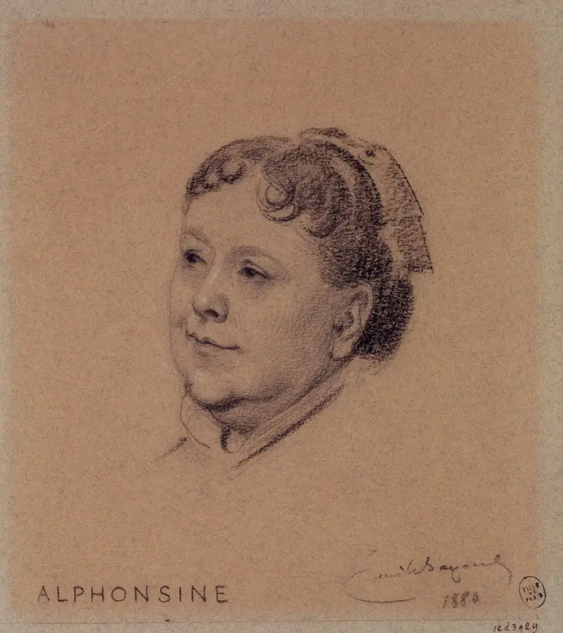 Portrait d’Alphonsine, actrice du Palais Royal. av Émile-Antoine Bayard