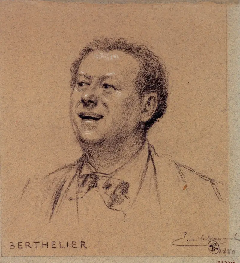 Portrait de Berthelier, acteur du Palais Royal. av Émile-Antoine Bayard