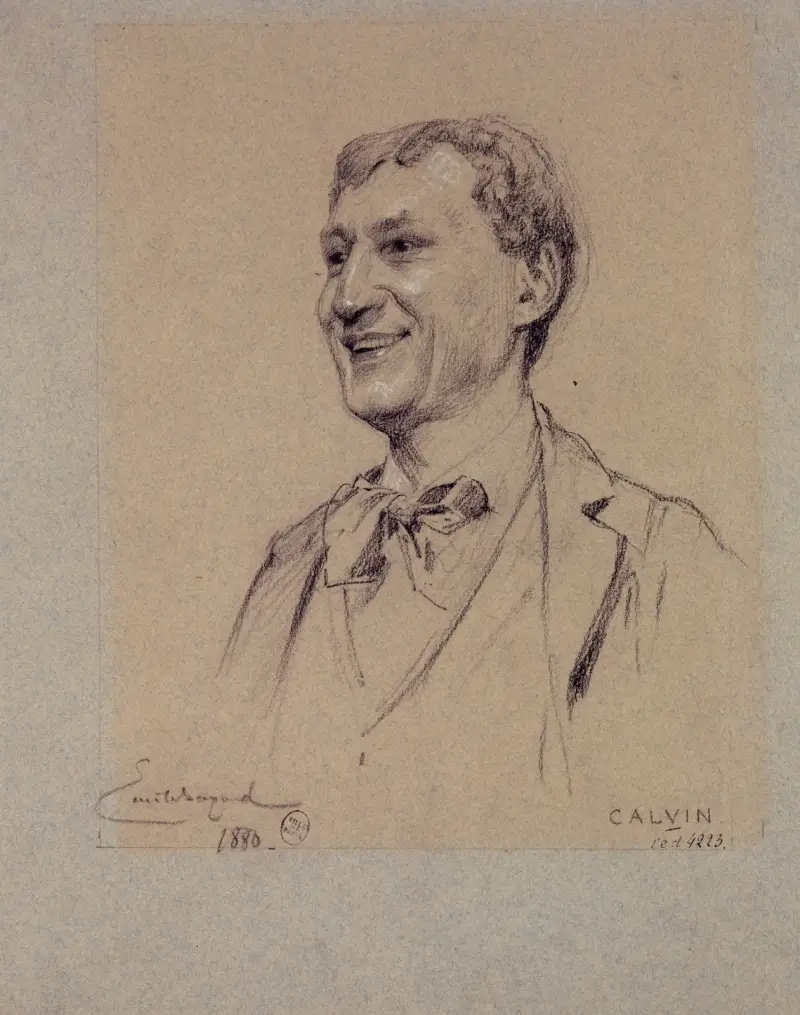 Portrait de Calvin, acteur du Palais Royal. av Émile-Antoine Bayard