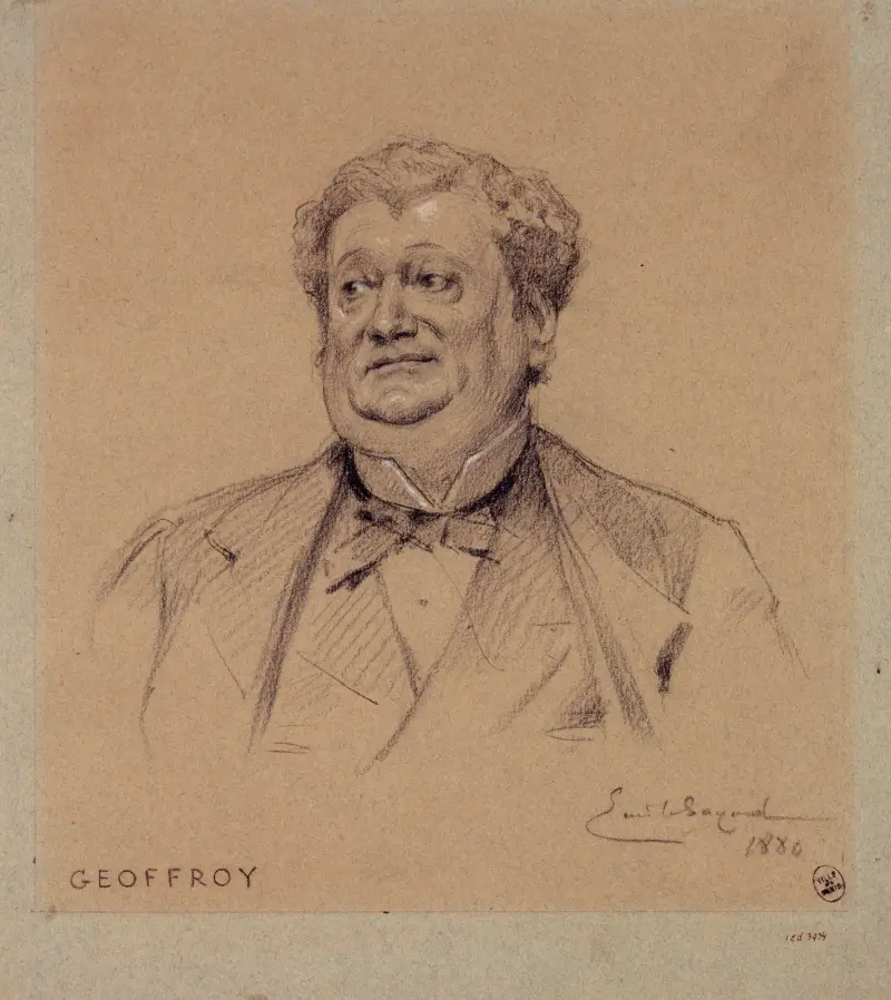 Portrait de Geoffroy, acteur du Palais Royal. av Émile-Antoine Bayard