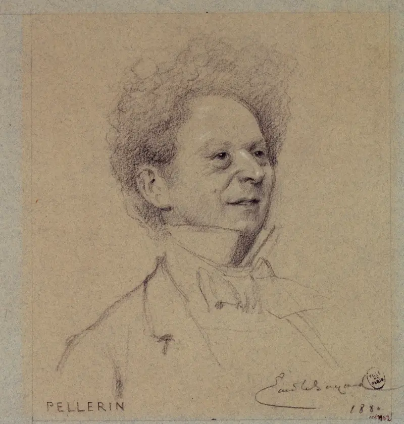 Portrait de Pellerin, acteur du Palais Royal. av Émile-Antoine Bayard