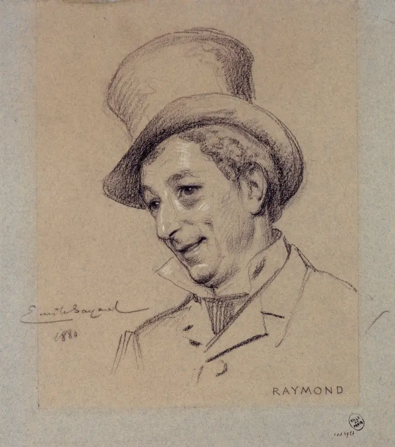Porträtt av Raymond, skådespelare vid Palais Royal av Émile-Antoine Bayard