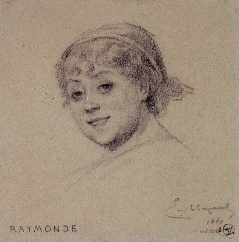 Portrait de Raymonde, actrice du Palais Royal. av Émile-Antoine Bayard
