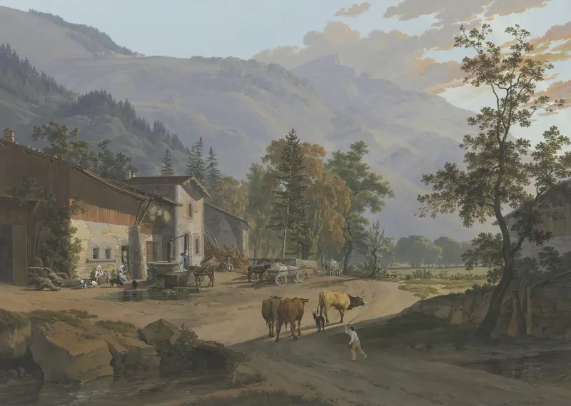 Vue du Brezon, pris près de Bonneville av Jean-Antoine Linck