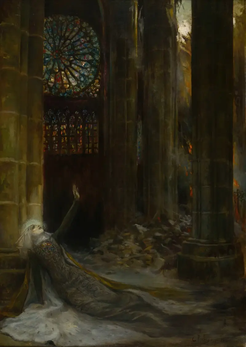 Wnętrze katedry, Georges Antoine Rochegrosse