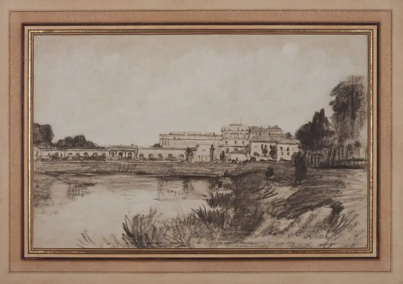 View of Versailles av Antoine Vollon