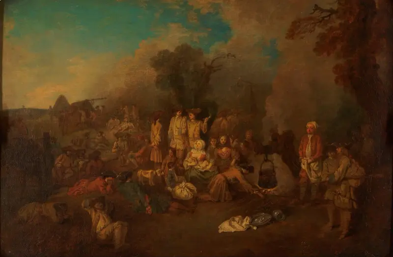 Bivouac av Jean-Antoine Watteau