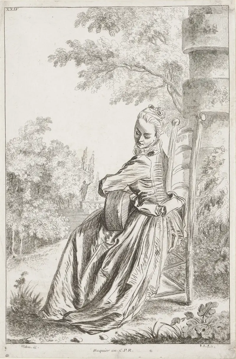 Costume Plate XXIV av Jean-Antoine Watteau