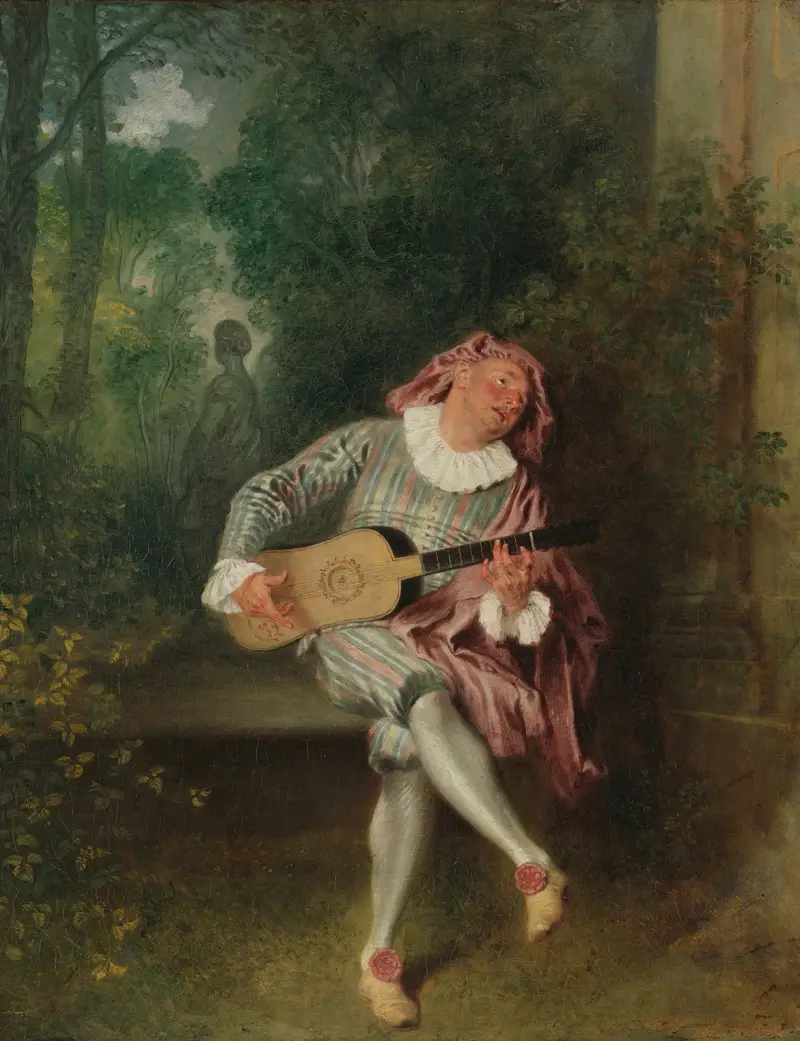 Mezzetin av Jean-Antoine Watteau