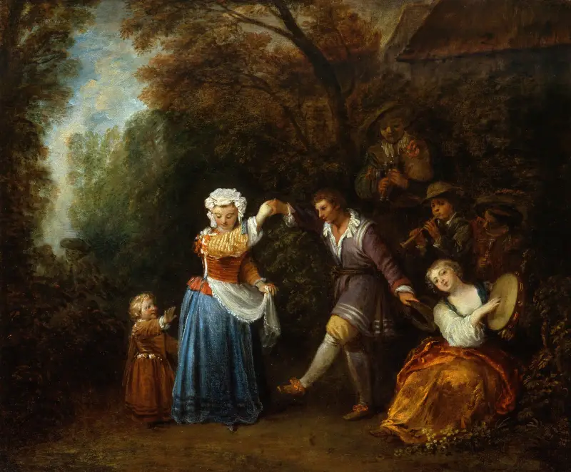 Lantdansen av Jean-Antoine Watteau